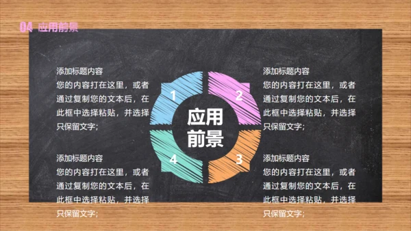 黑板风彩色粉笔字毕业论文答辩通用PPT模板