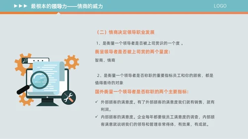 橙色插画风情商与领导力培训