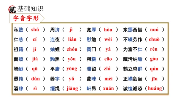 统编版语文八年级上册期末复习课件（第二单元）