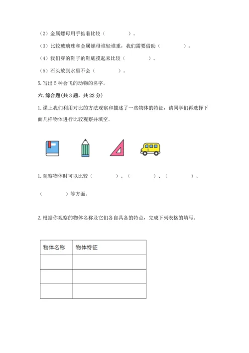 教科版一年级下册科学期末测试卷附参考答案（轻巧夺冠）.docx