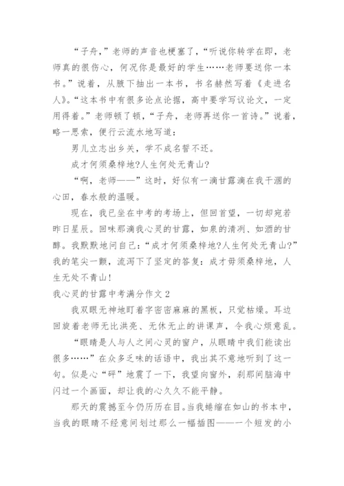 我心灵的甘露中考满分作文.docx