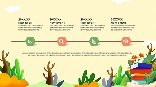 简约卡通教育教学PPT模板