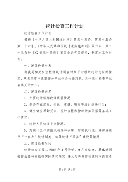 统计检查工作计划.docx