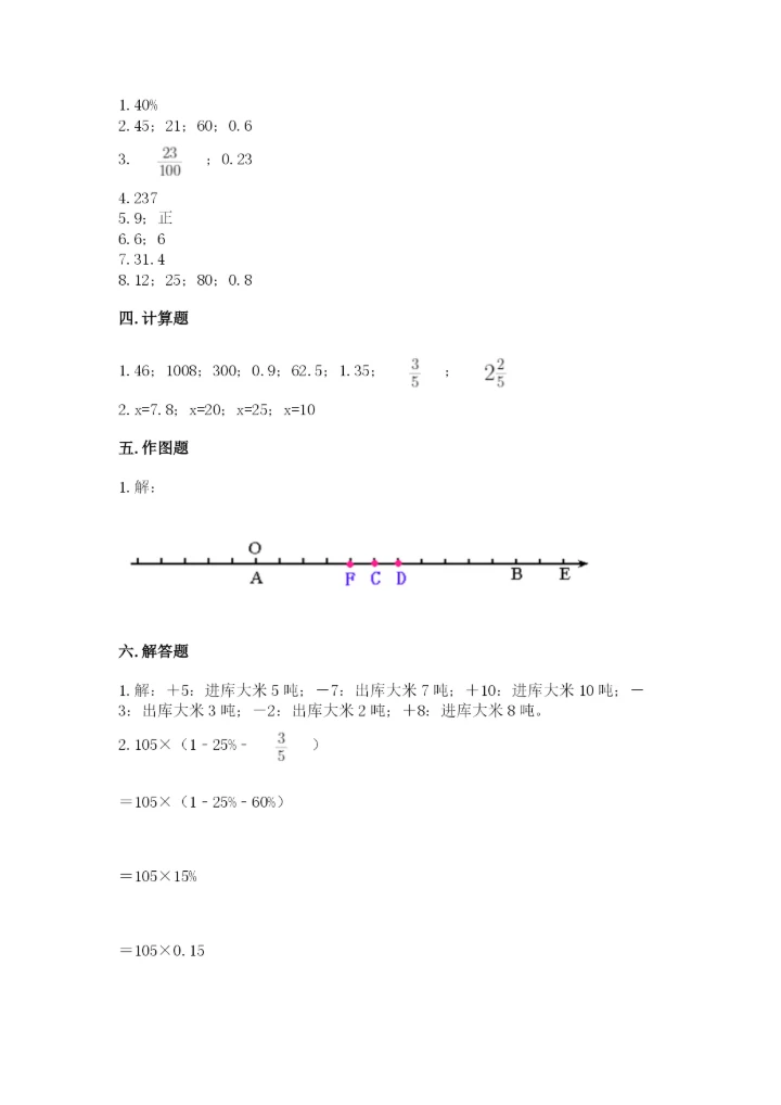 人教版六年级下册数学期末测试卷加答案解析.docx