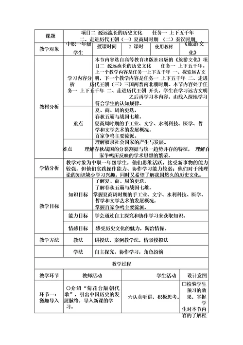 夏商周秦汉教案