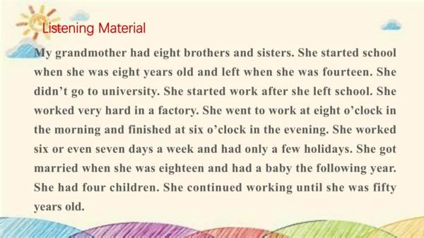 Module 3 Life now and then Unit 3 Language in use 