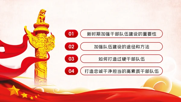 新时代怎样打造忠诚干净担当的高素质干部队伍PPT党建党课