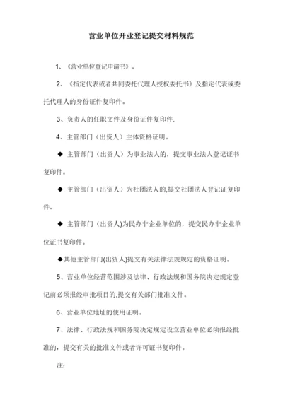 企业非法人分支机构开业变更和注销登记提交材料规范.docx