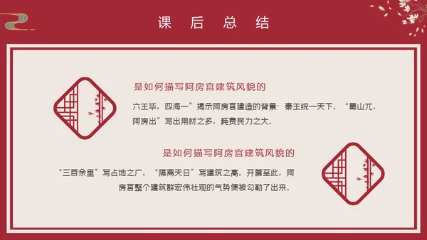 国漫风格阿房宫赋通用PPT模板