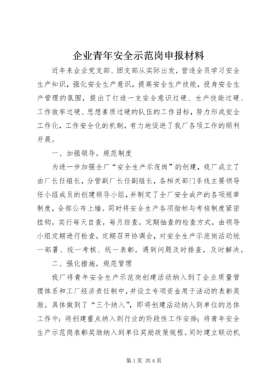 企业青年安全示范岗申报材料 (6).docx