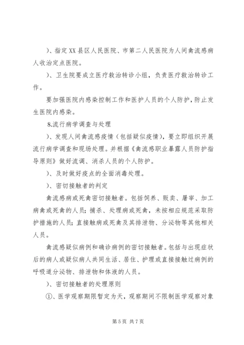 镇突发人禽流感应急处理预案.docx