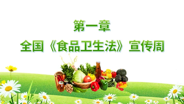 全国食品安全宣传周《食品卫生法》宣传周菜篮子通用PPT模板