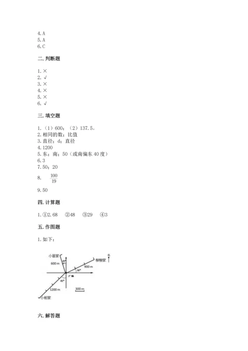 人教版六年级上册数学期末测试卷含答案（能力提升）.docx