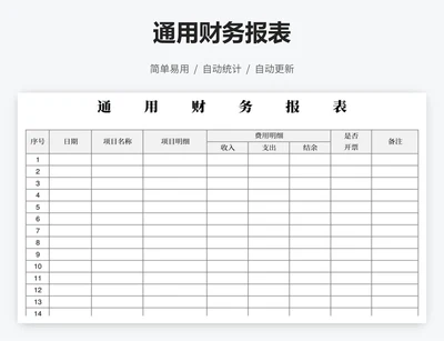 通用财务报表