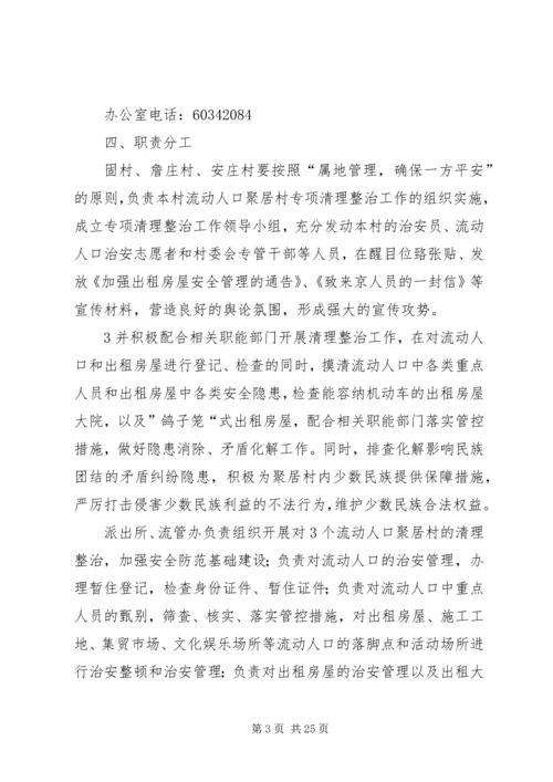 西潞街道流动人口聚居村清理整治工作方案.docx