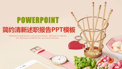 简约清新述职报告动态PPT模板