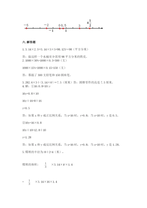 人教版六年级下册数学期末测试卷精品【预热题】.docx