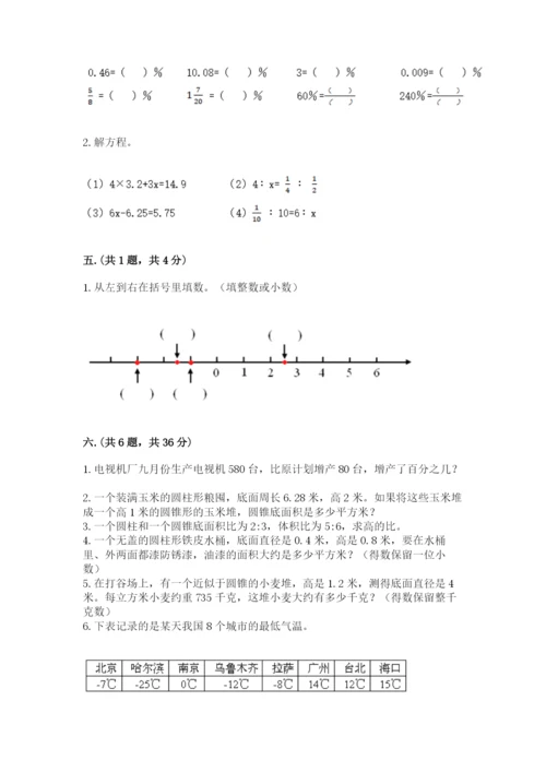 小学毕业班数学检测卷（精华版）.docx