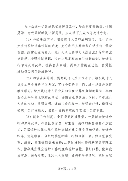 最新统计工作自查报告范文.docx