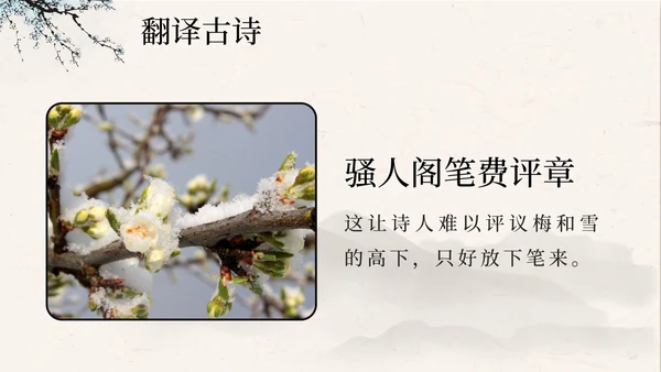 部编版语文四年级上册第九课古诗三首之雪梅PPT模板