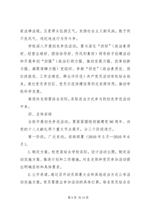付家店中心争先创优实施方案.docx