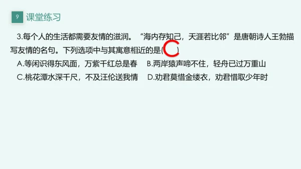 【新课标】七上第二单元 友谊的天空 期末复习课件(共22张PPT)