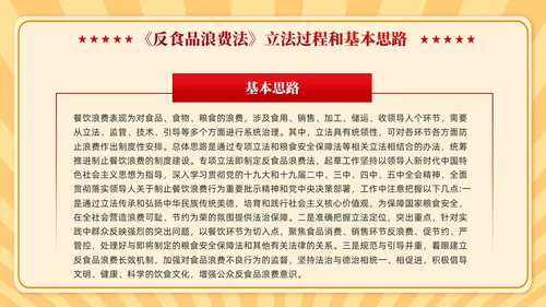 中华人民共和国反食品浪费法学习课件PPT党建