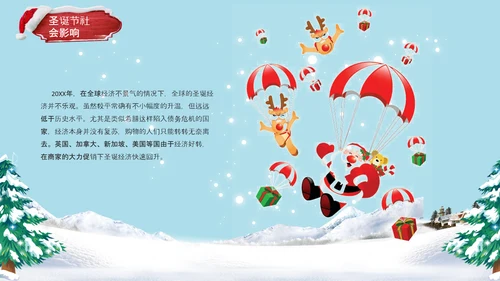 卡通风西方圣诞节习俗介绍PPT课件