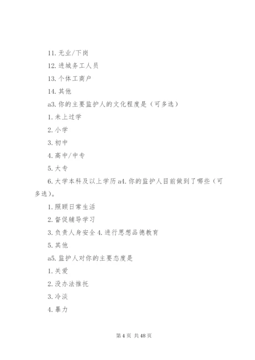 困境未成年人保护调查问卷.docx