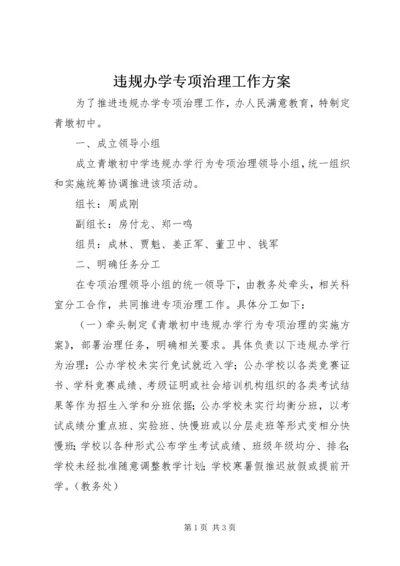 违规办学专项治理工作方案.docx