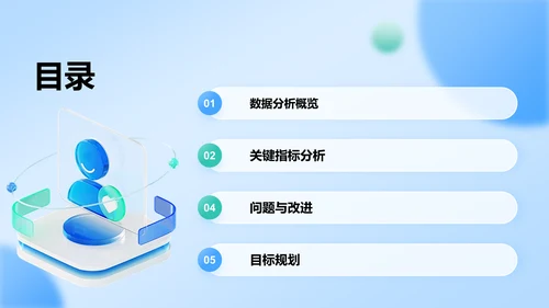 蓝色科技风运营数据分析报告PPT模板