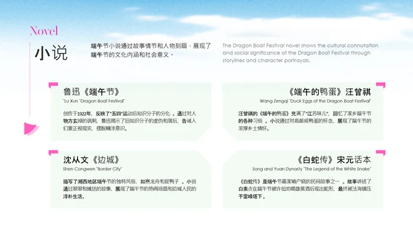 粉绿色时尚创意端午节科普PPT模板
