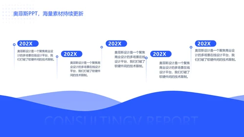 蓝色商务风企业咨询报告PPT