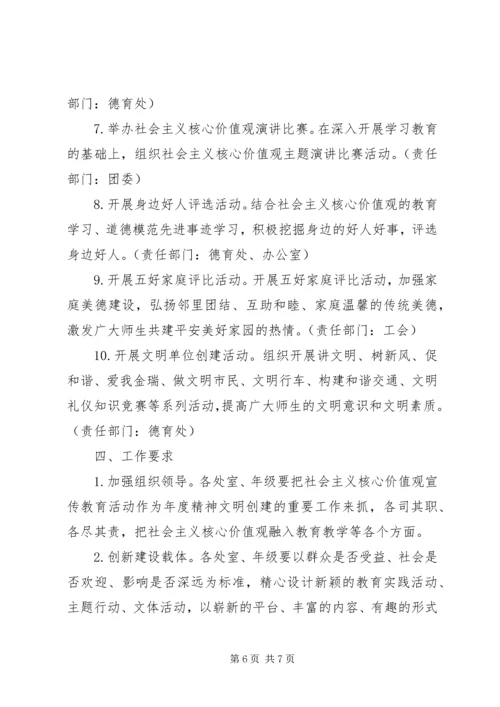 金瑞二中开展社会主义核心价值观宣传教育活动方案.docx