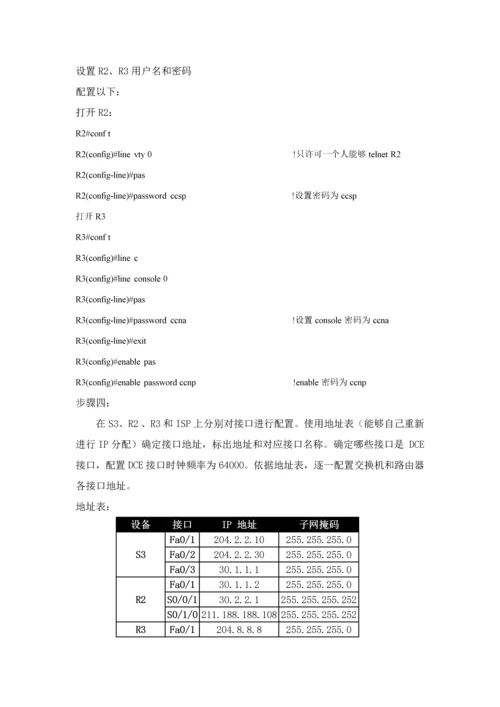 计算机网络专业课程设计小型网络的实现.docx