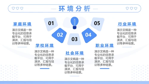 蓝色插画风大学生职业生涯规划书PPT模板