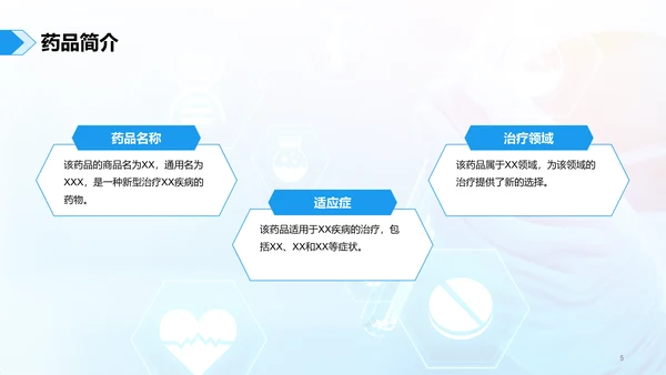 蓝色现代药品临床价值评估研究报告PPT模板