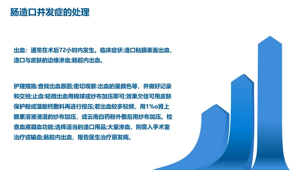蓝色简约肠造瘘口的护理医护人员培训PPT模板