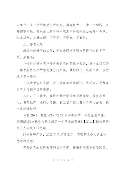 销售导购员个人年度工作总结.docx
