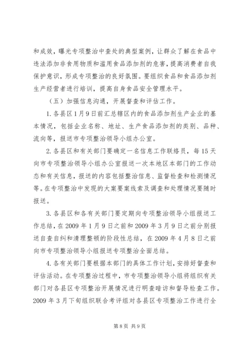 食品添加剂专项整治实施方案.docx