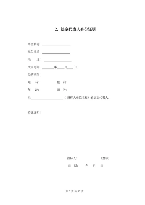 红色商务风标书word模板