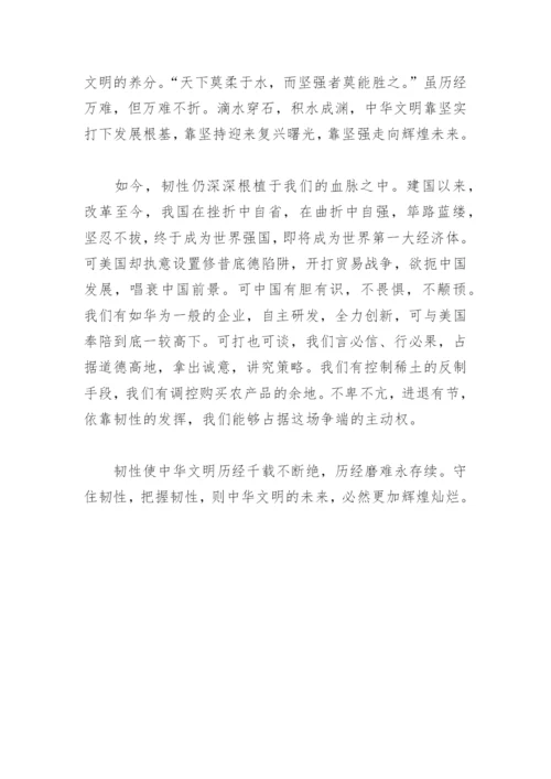 文明的韧性议论文800字【推荐2篇】.docx