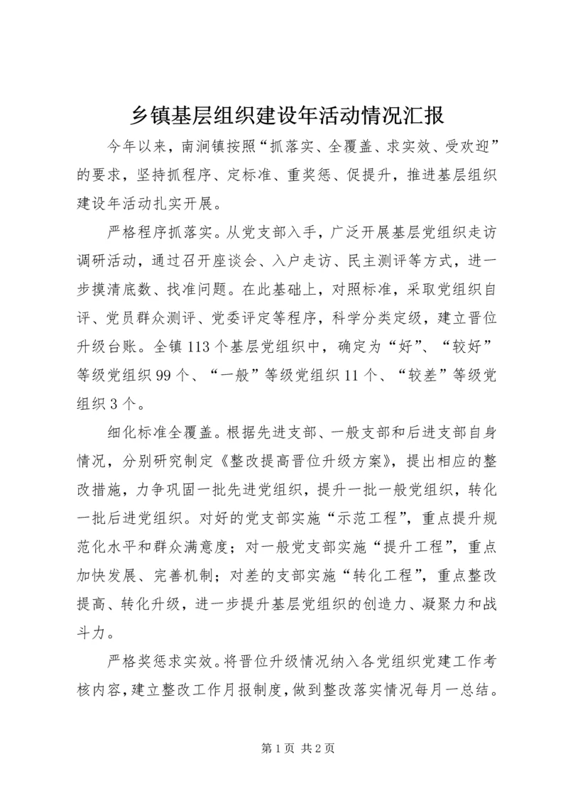 乡镇基层组织建设年活动情况汇报.docx