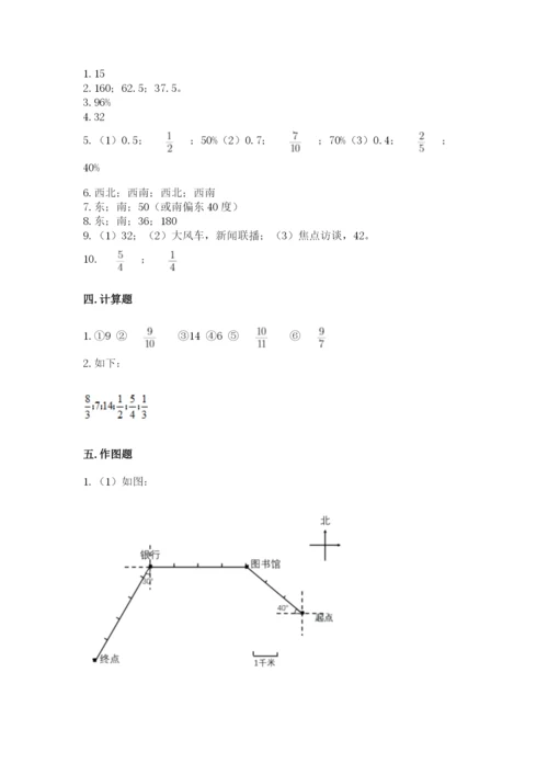 2022六年级上册数学期末测试卷（达标题）word版.docx