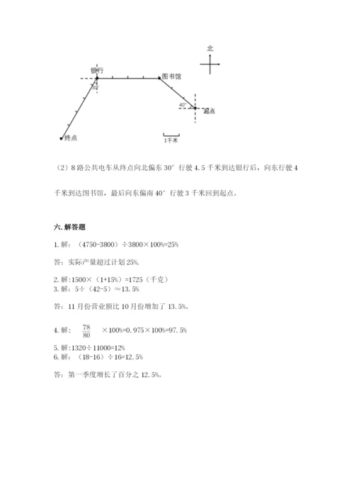 小学六年级上册数学期末测试卷及答案【名校卷】.docx