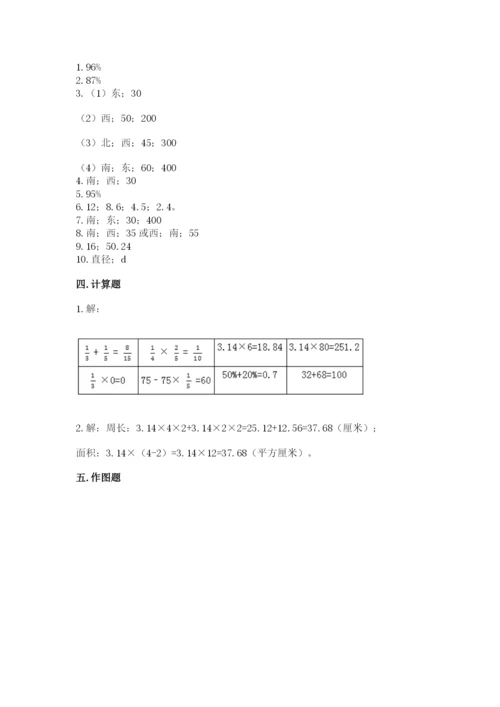 人教版六年级上册数学期末测试卷附答案（基础题）.docx