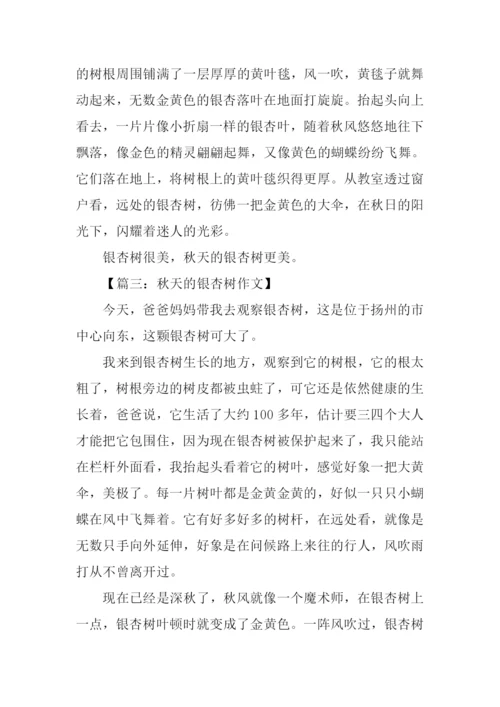 秋天的银杏树作文300字.docx