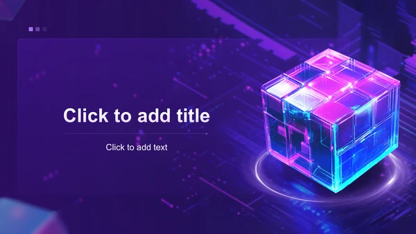 紫色3D风AI产品立项策划提案PPT主题