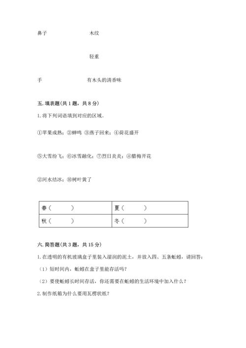 教科版二年级上册科学期末测试卷精品（实用）.docx