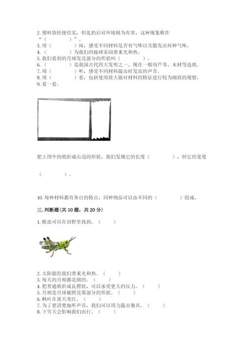 教科版二年级上册科学期末考试试卷1套.docx